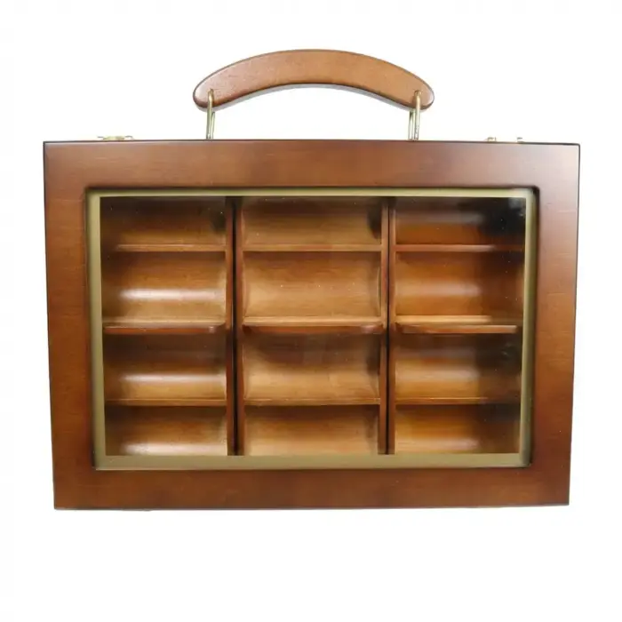 Deluxe 300 Chip Glass-Top Wood Chip Case - Image 3