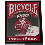 BICYCLE PRO POKER PEEK Red