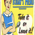 SCHONBERG - TODAY'S MENU