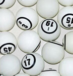 BINGO BALLS WHITE PING