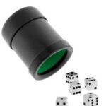 DICE CUP W/5 DICE (VINYL)